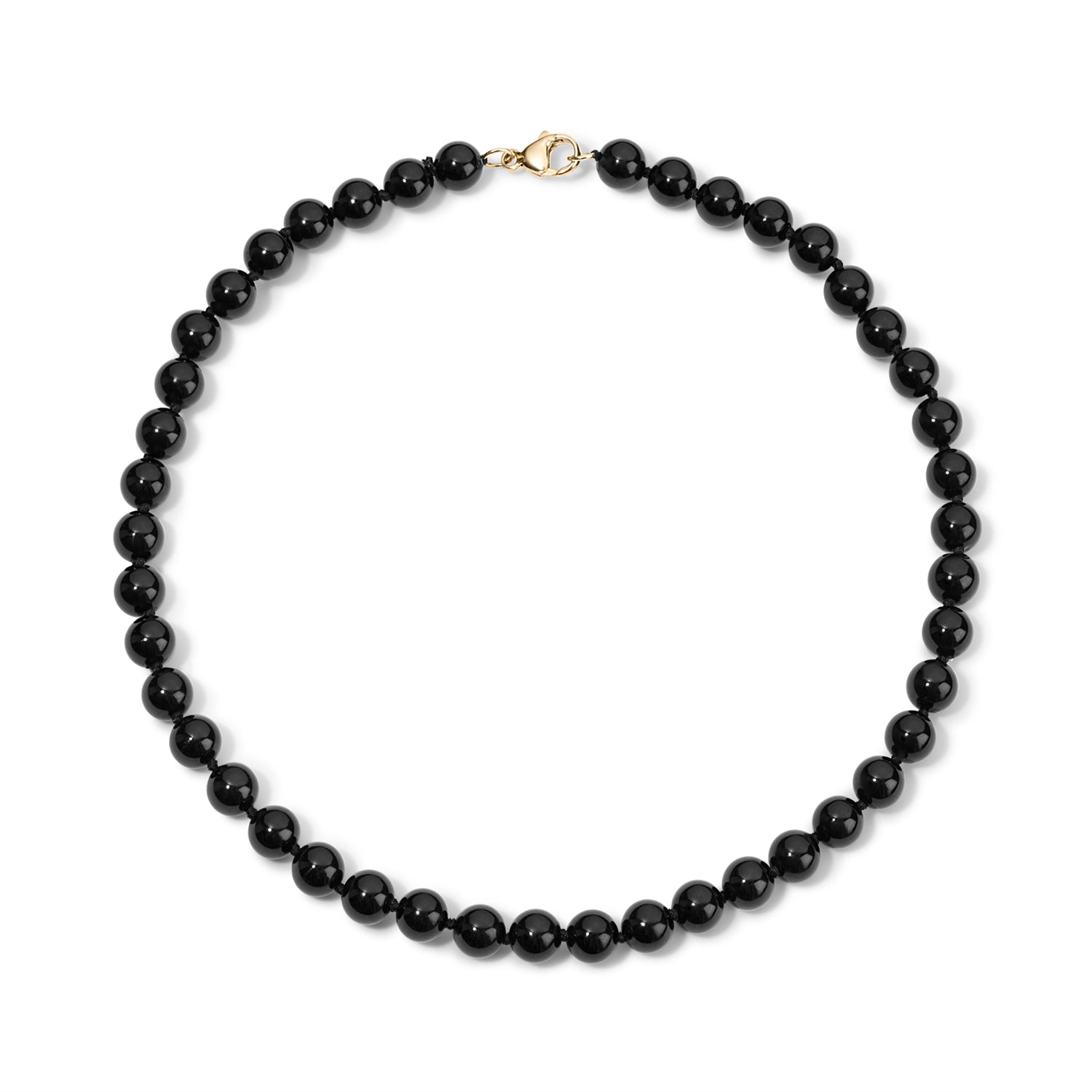 Black Agate Beaded Necklace