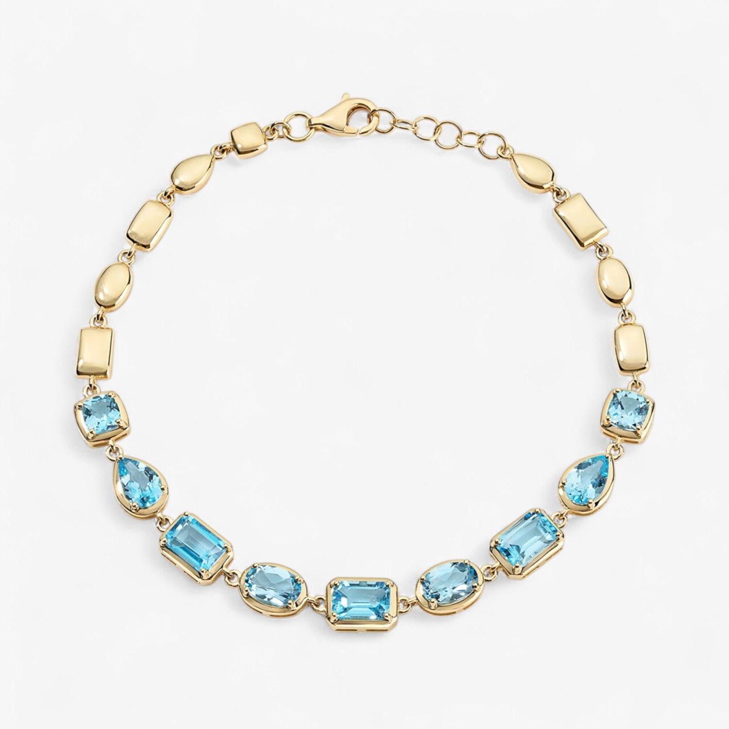Gemma Blue Topaz Multi Shape Bracelet