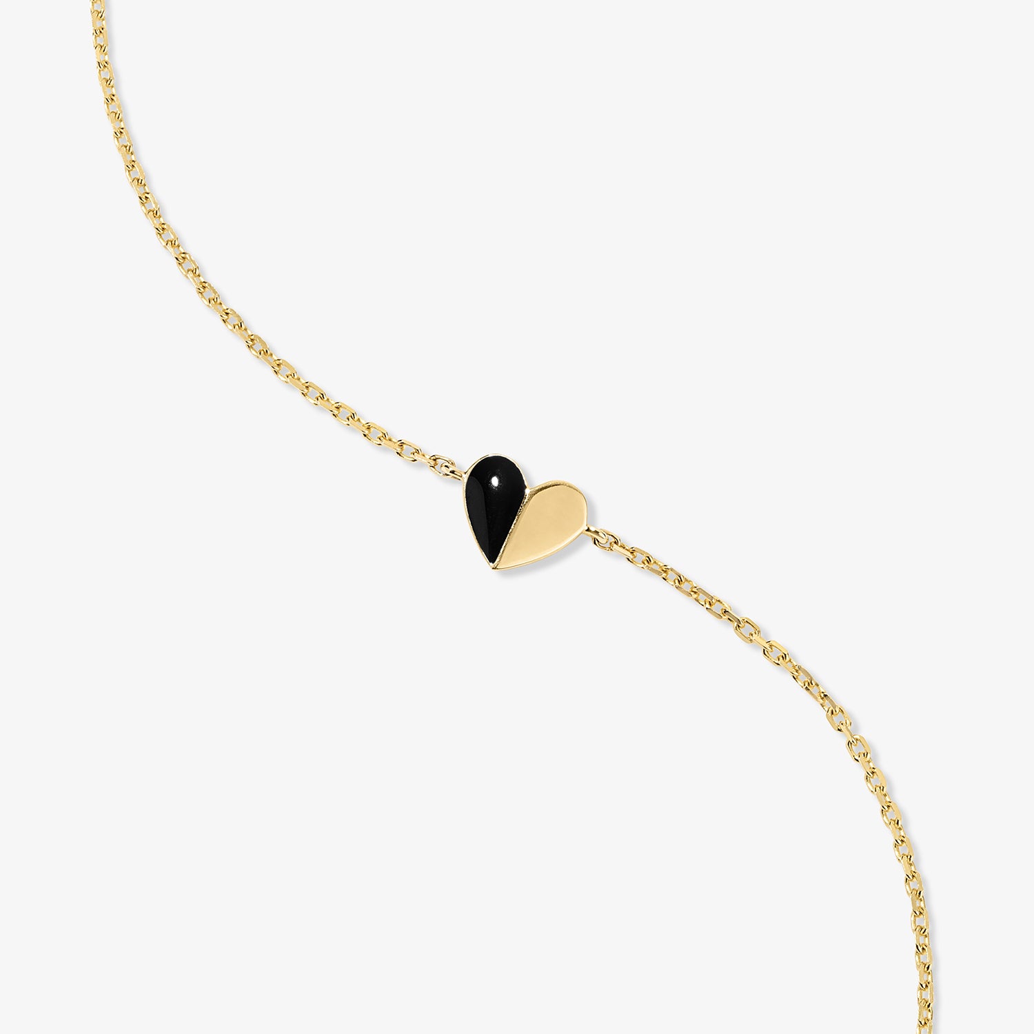 Grace Black Enamel Heart Bracelet