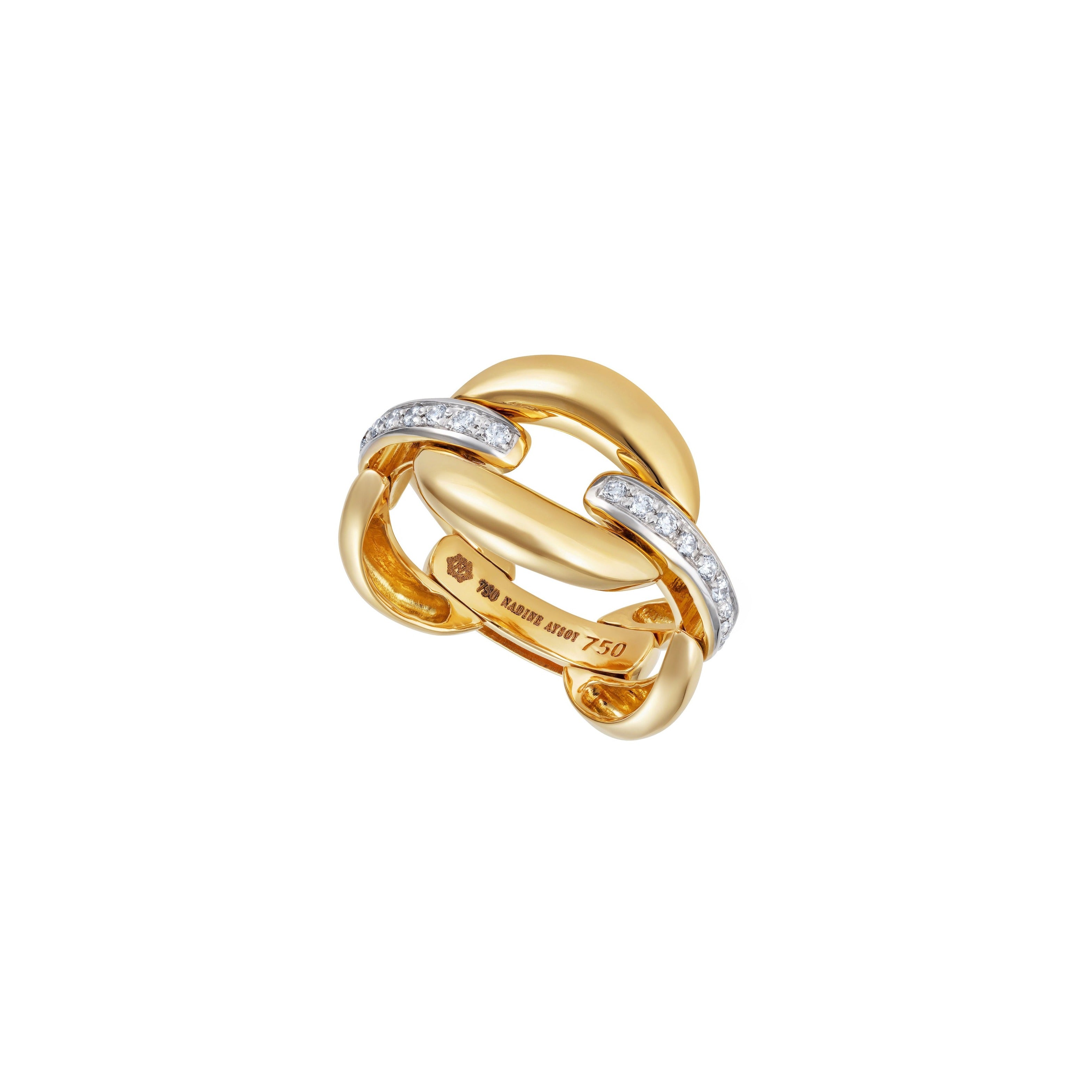 Catena Large Gold Link Ring