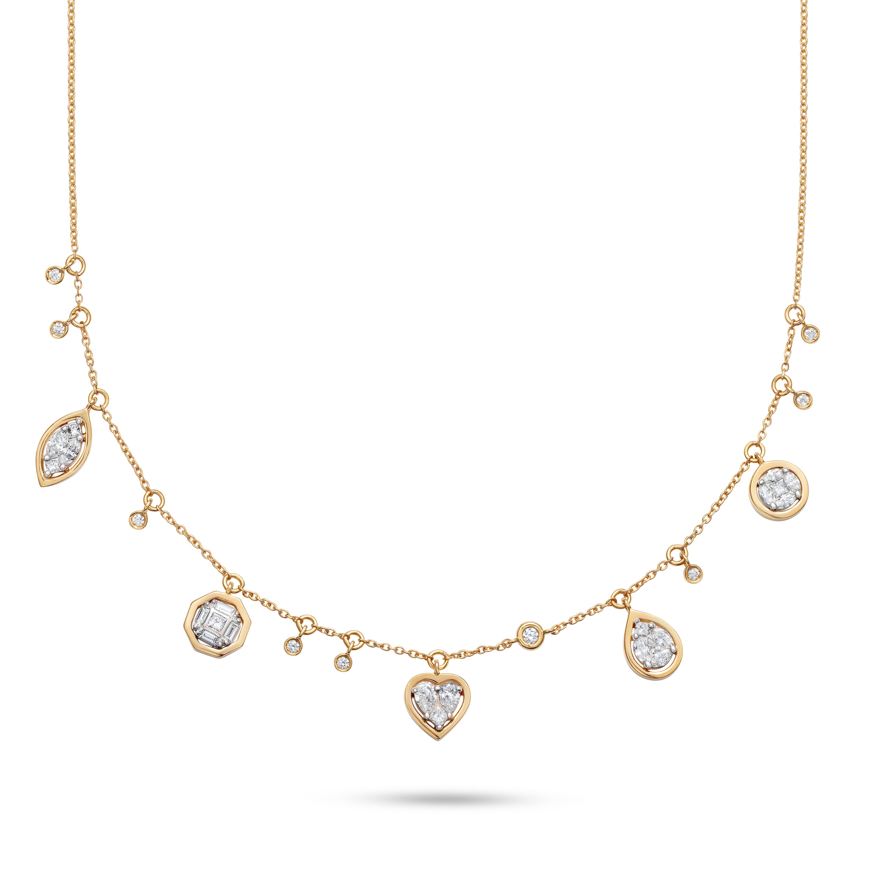 Catena Diamond Illusion Charm Necklace
