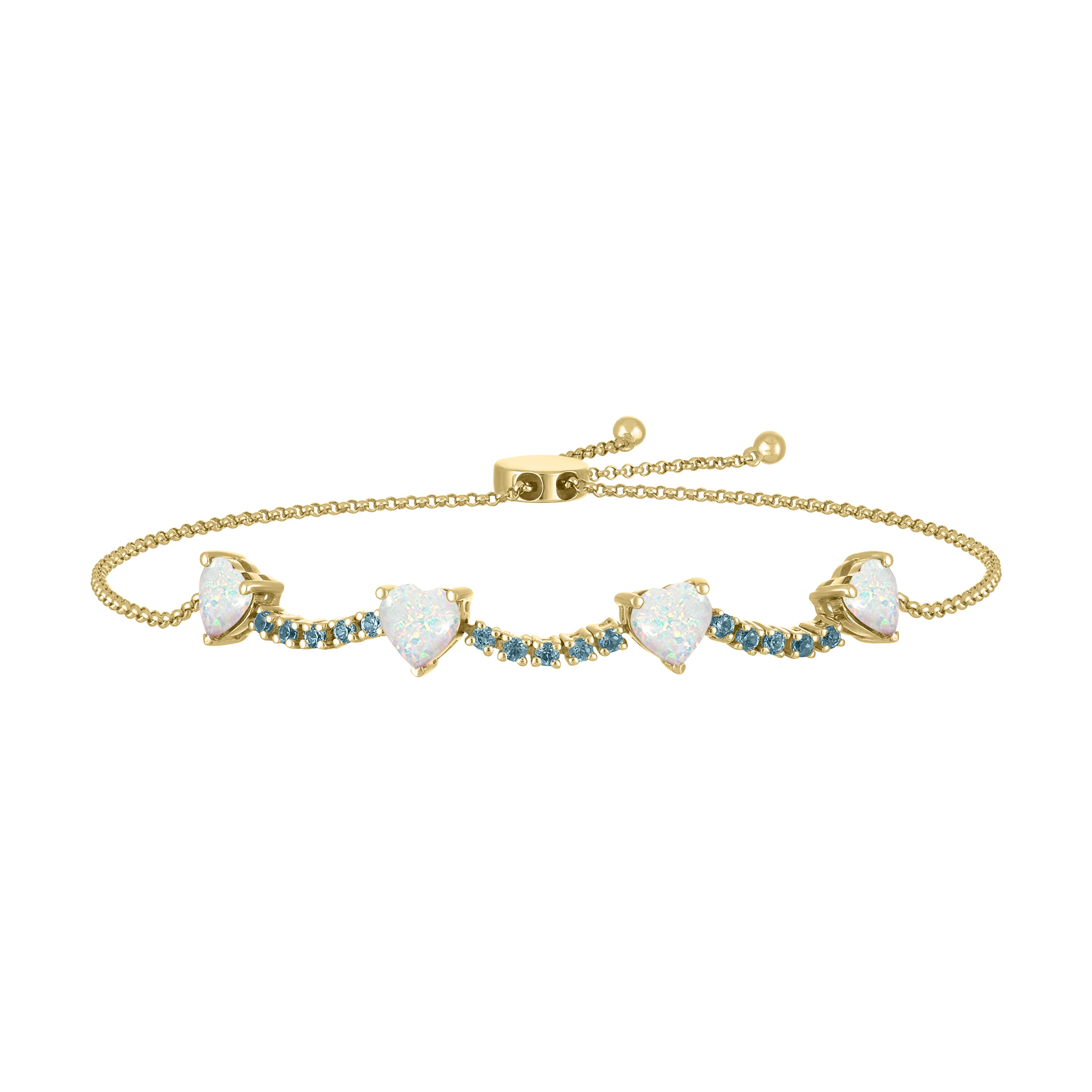 Cooper Heart Pixie Bracelet in Yellow Gold