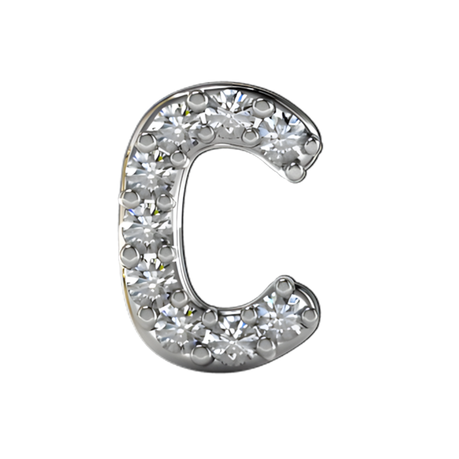 Slider Pave Letter C Charm