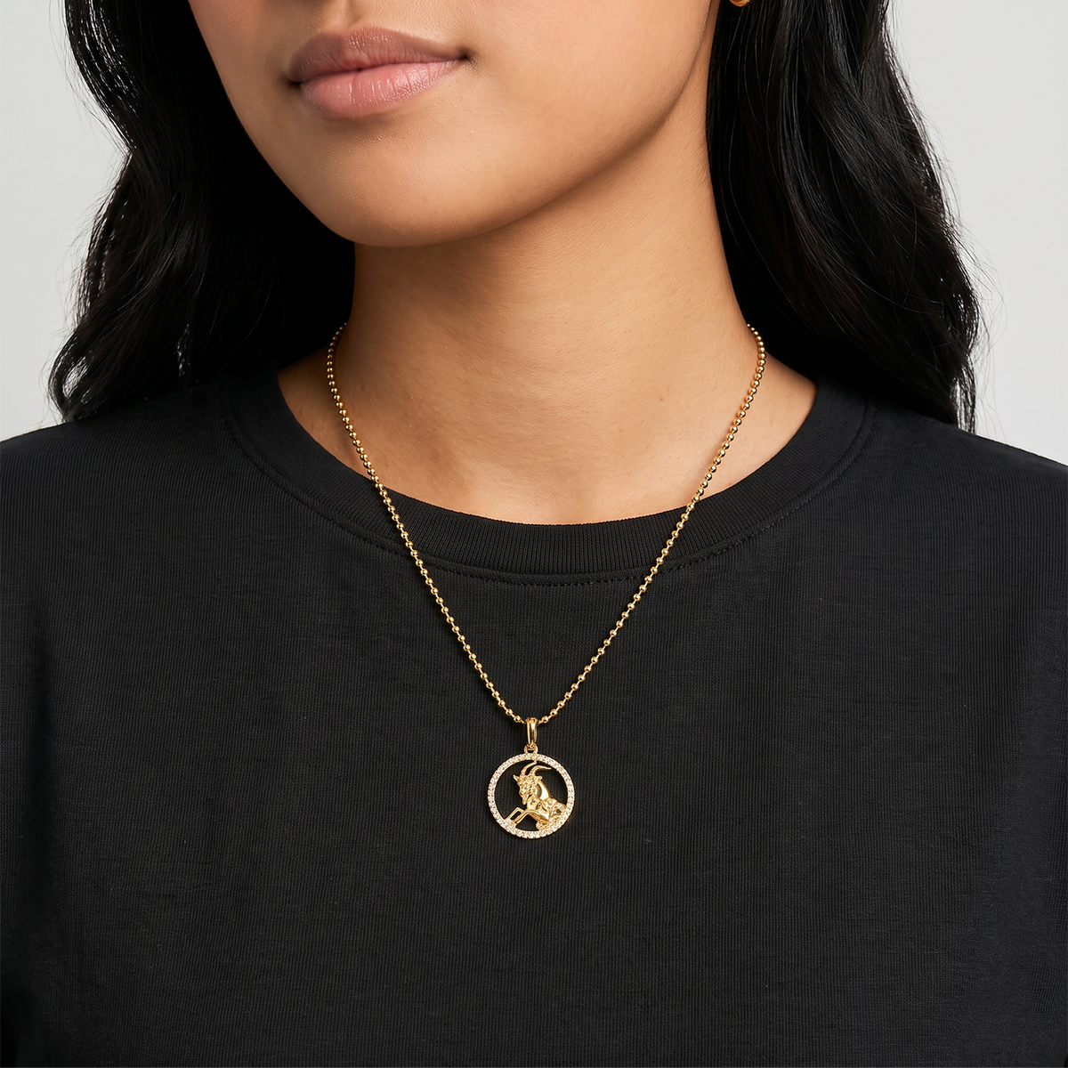 Token Zodiac Open Frame Capricorn Pendant