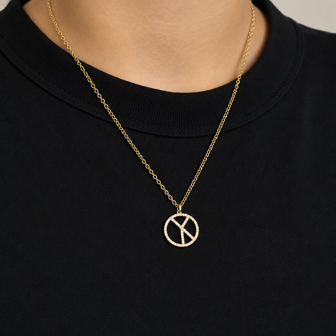 Vault Sale: "NYC" Small Diamond Pave Gold Hidden Initial Necklace