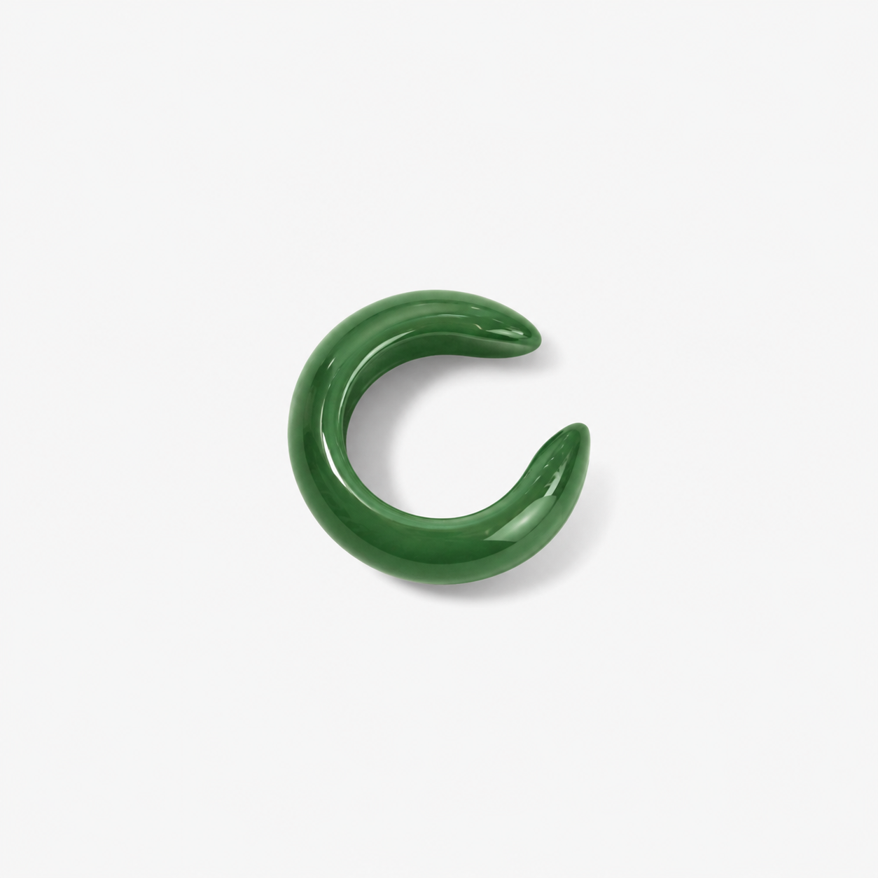 Poppy Enamel Ear Cuff Dark Green