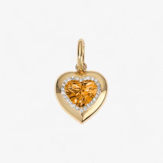 Candy Button Heart Charm
