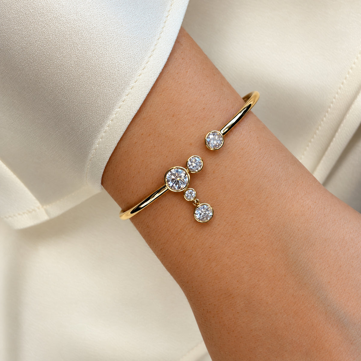 Coco Lab Diamond Multi Round Flex Bangle