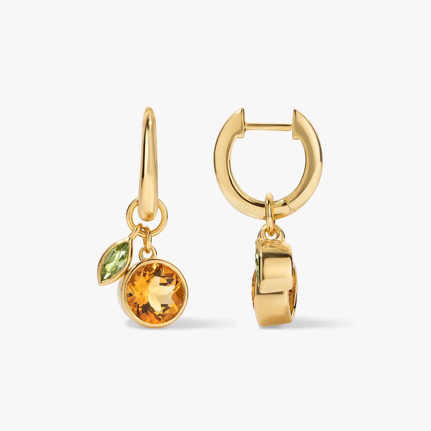 Vault Sale: Cocktail Orange Hoop Earrings in Vermeil