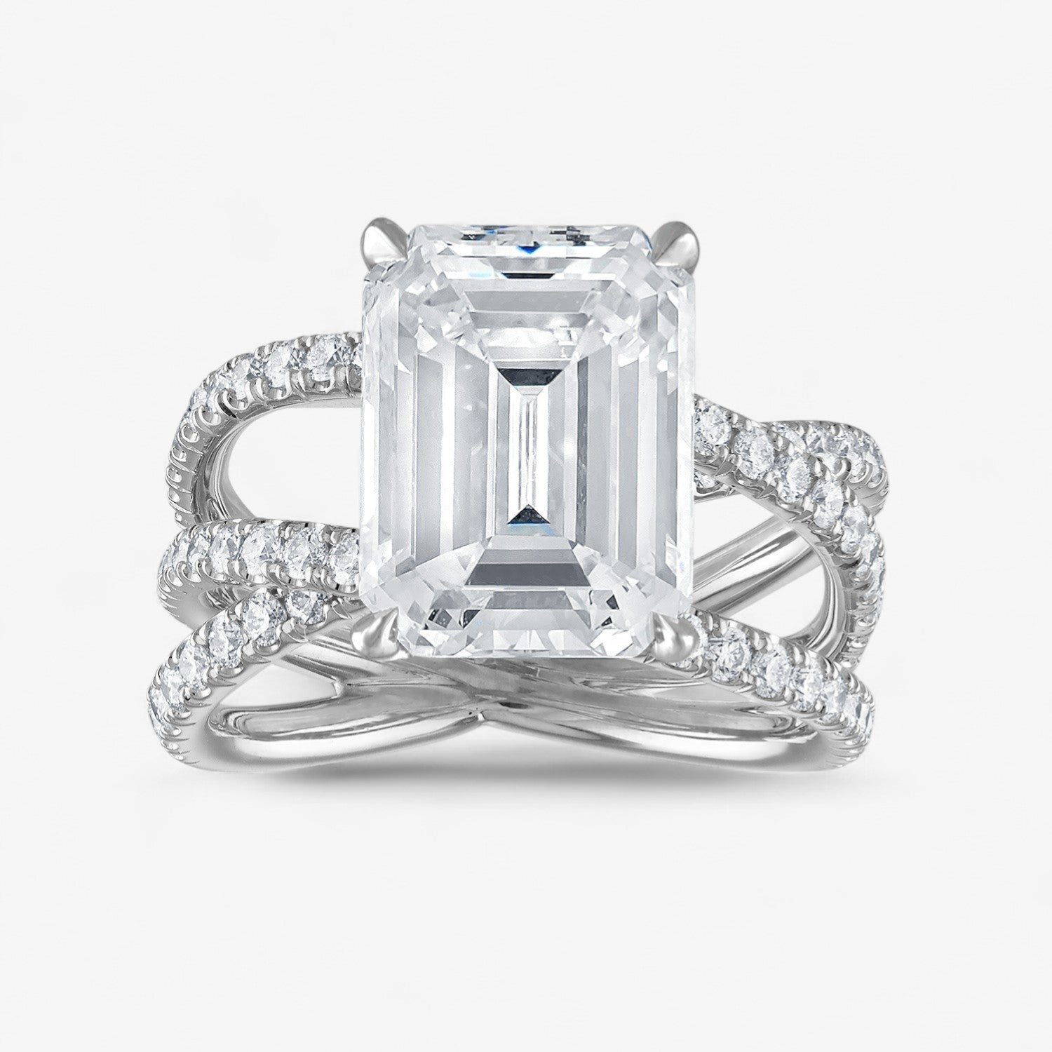 Criss Cross Engagement Ring