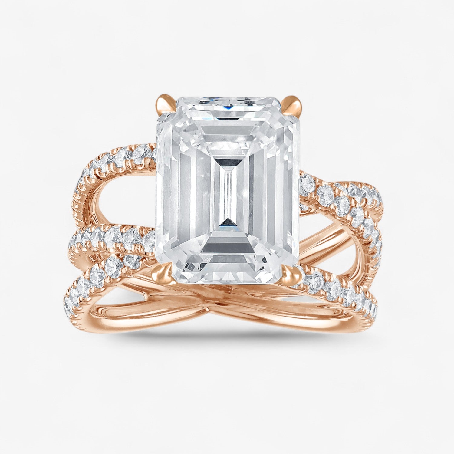 Criss Cross Engagement Ring