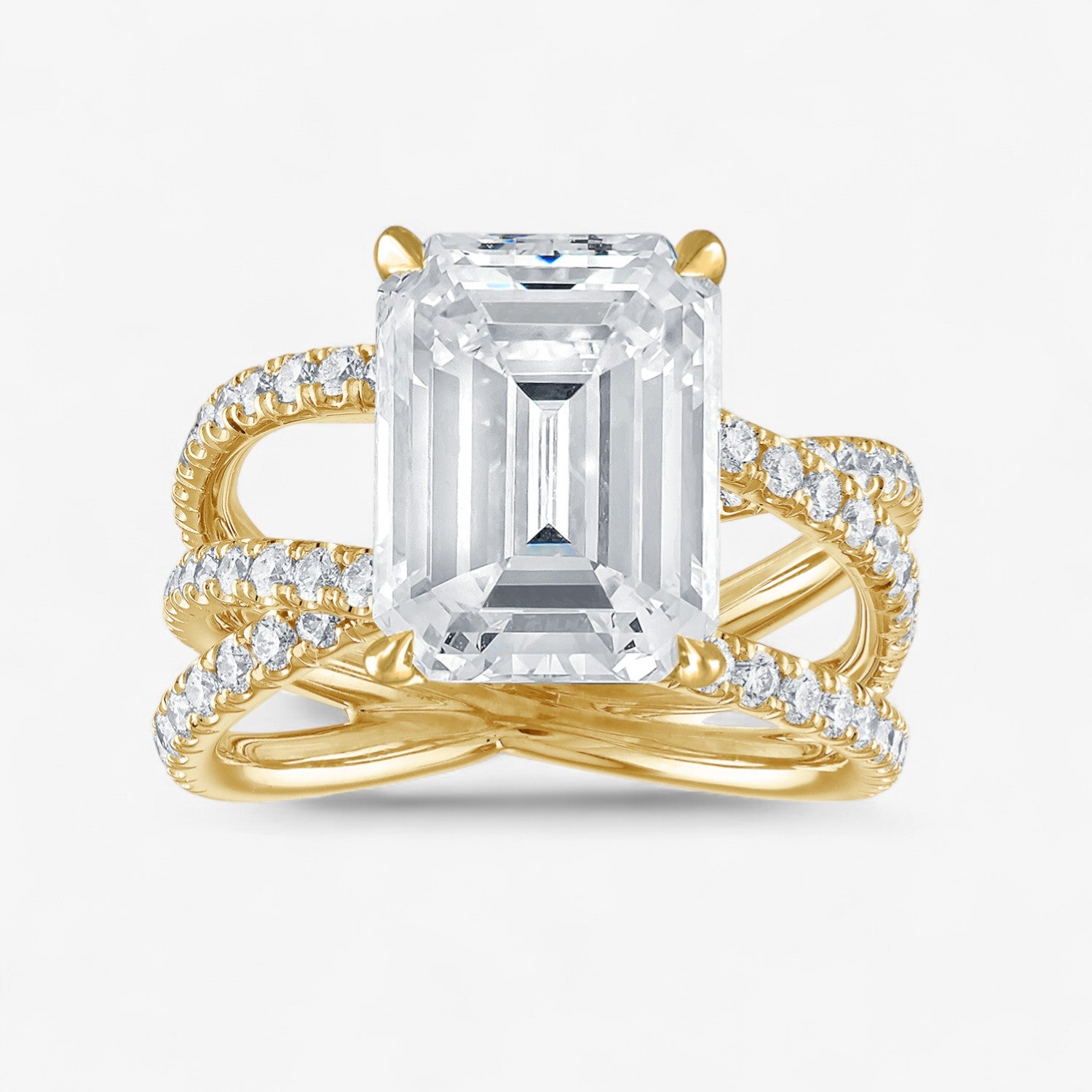 Criss Cross Engagement Ring