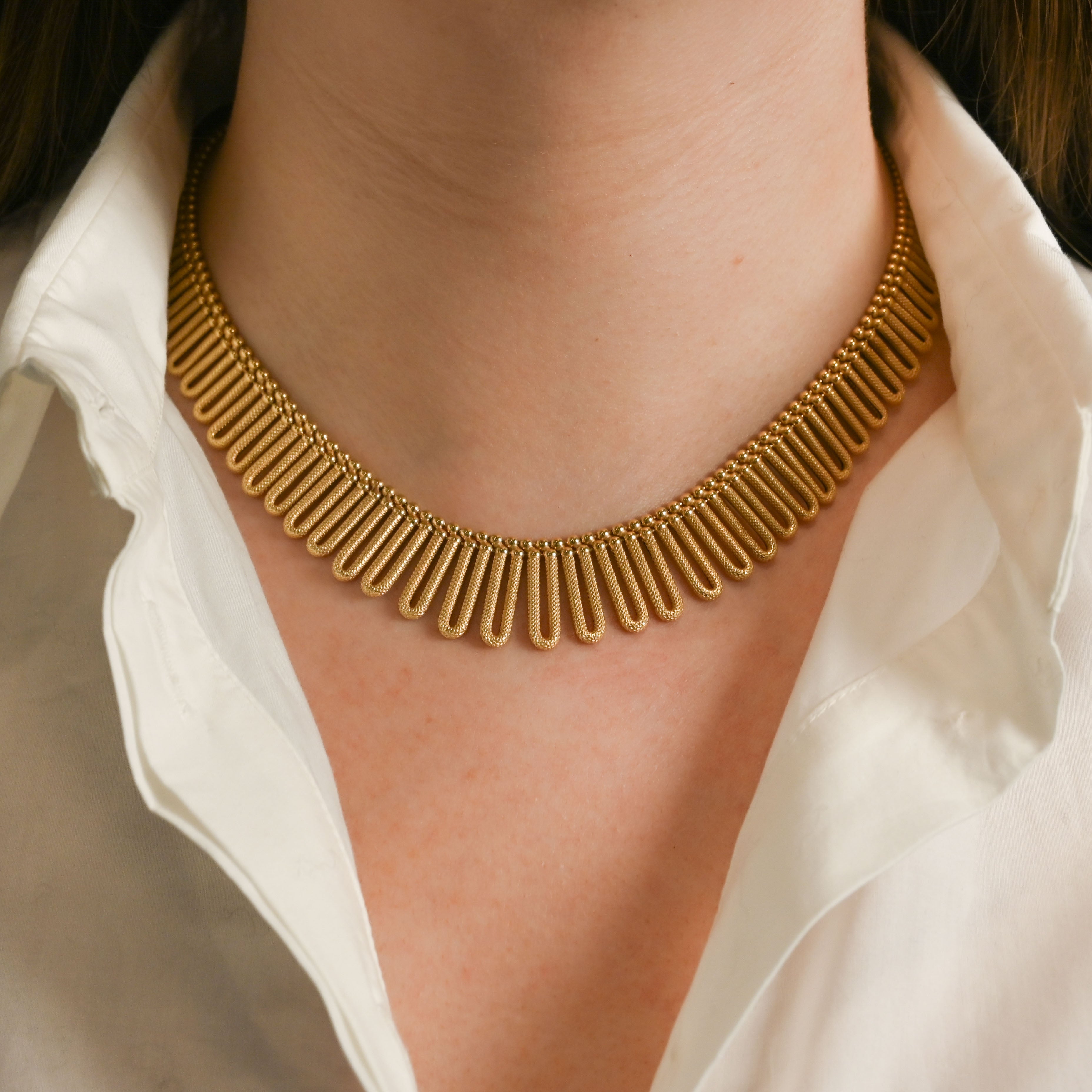 Vintage Gold Lace Necklace