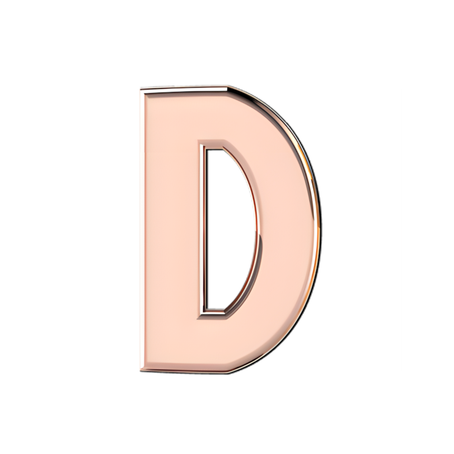 Slider Solid Letter D Charm