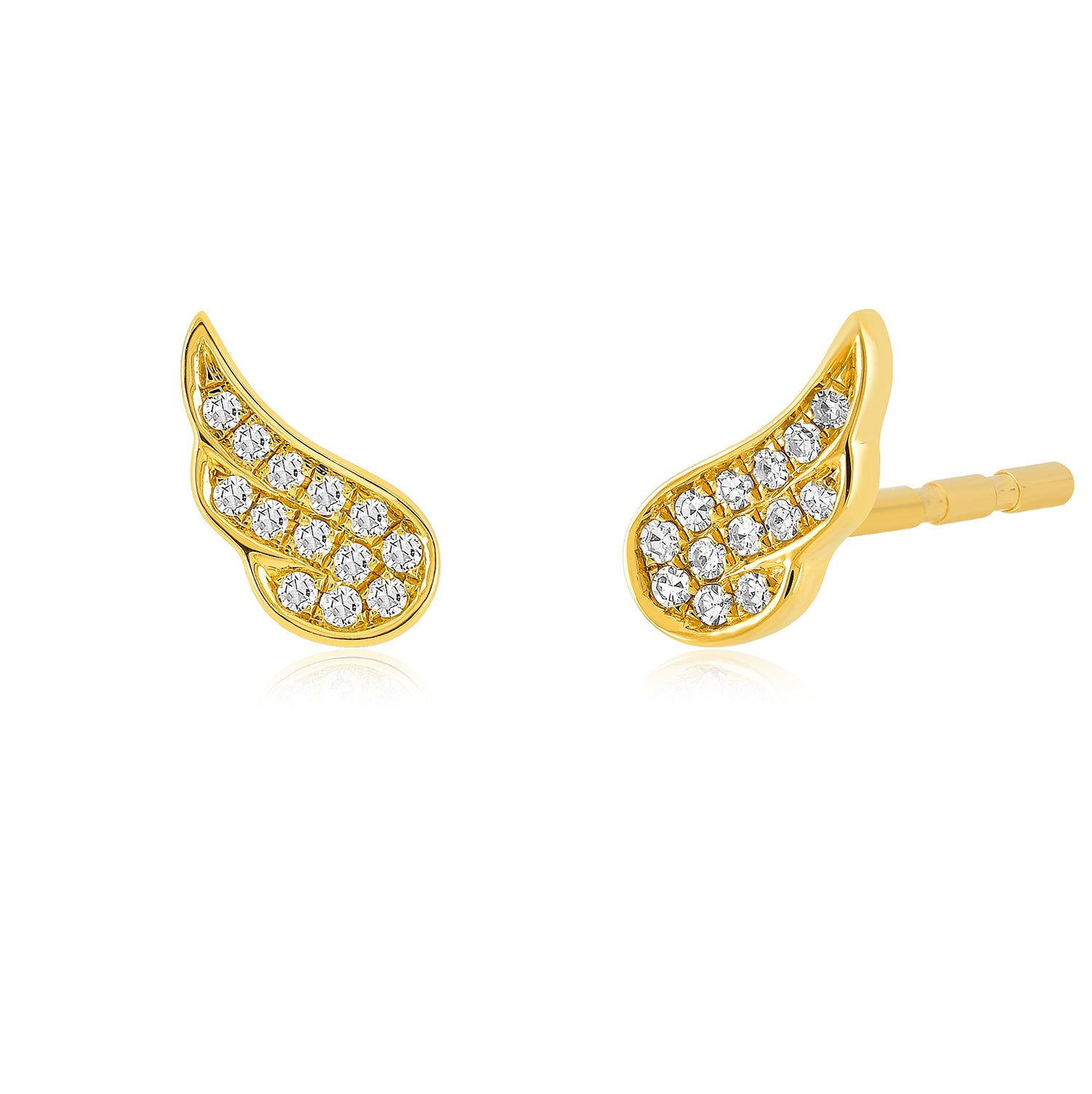 Diamond retailer wing earrings