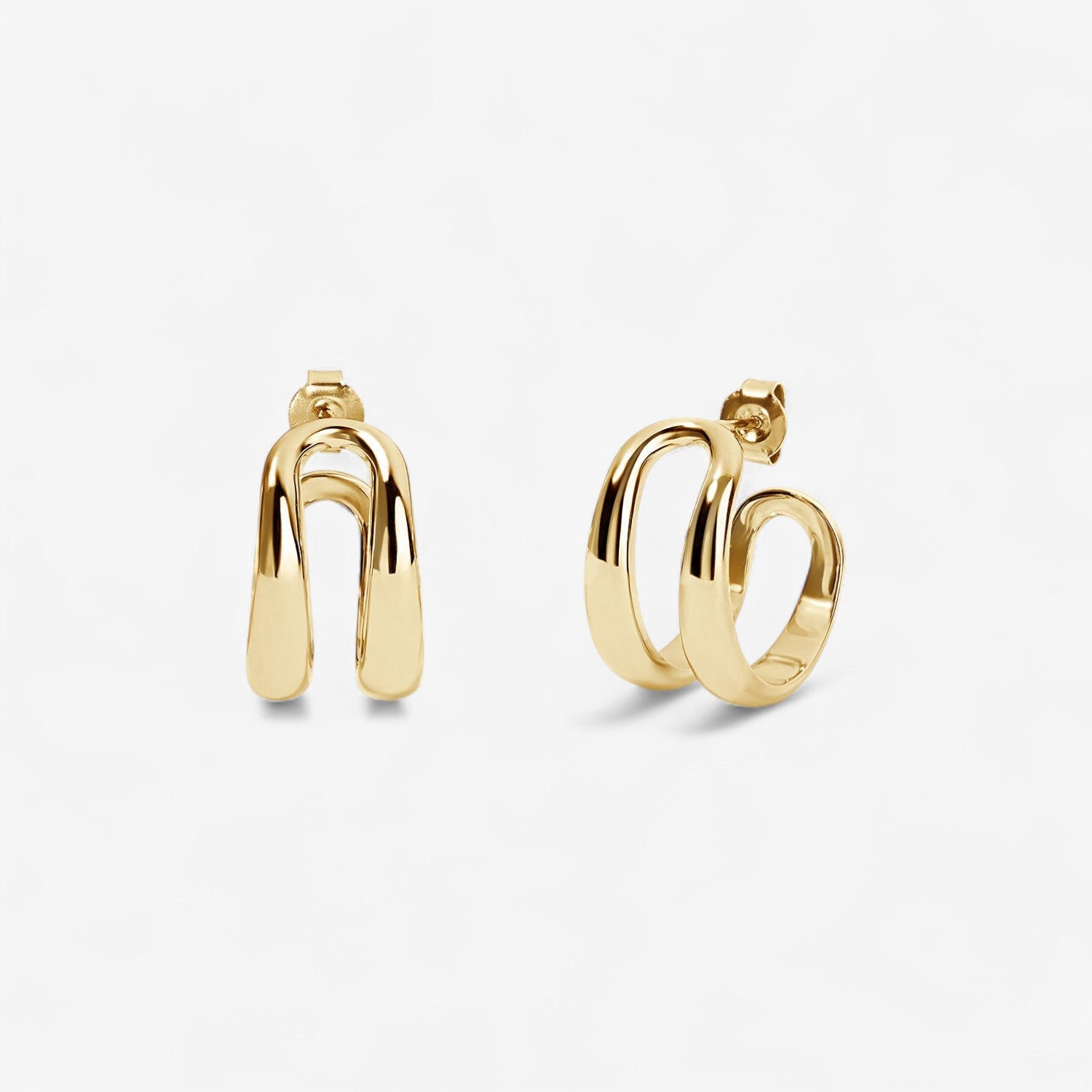 Sterling Silver Madison Double Domed Hoops