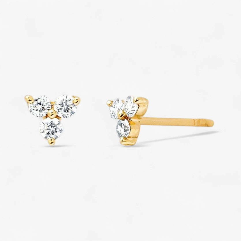 Diamond Trio Stud Earring