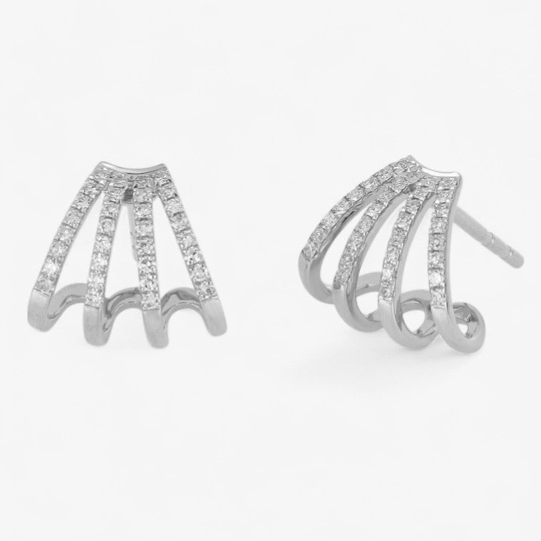 Multi Row Huggie Earrings