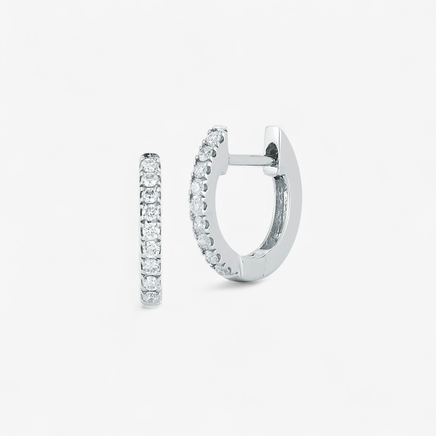 Small Pave Huggies