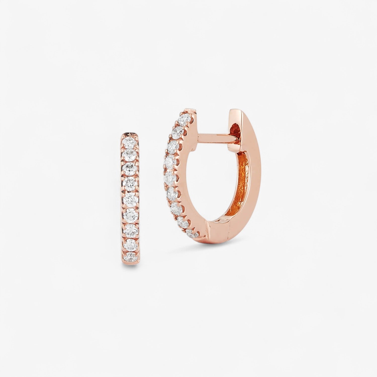 Small Pave Huggies