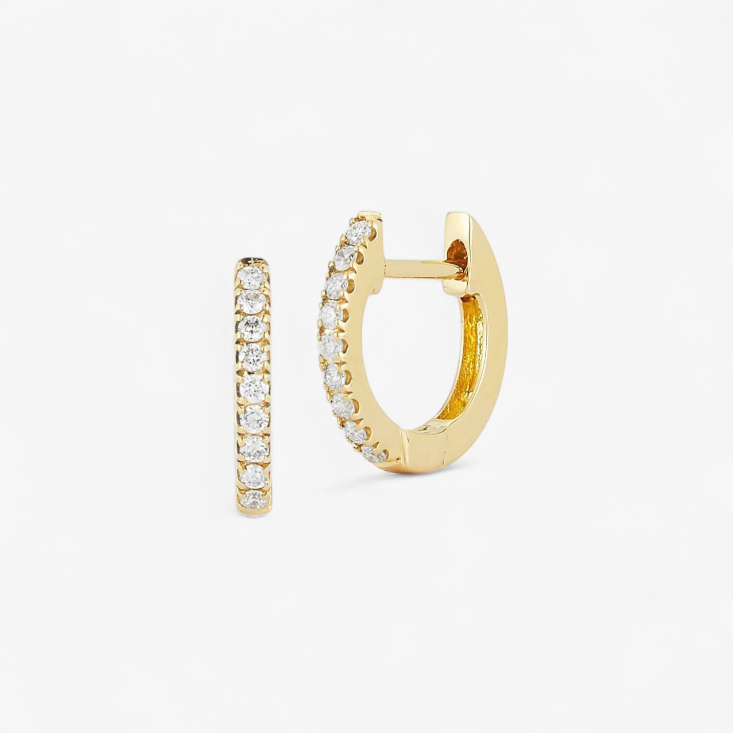Small Pave Huggies