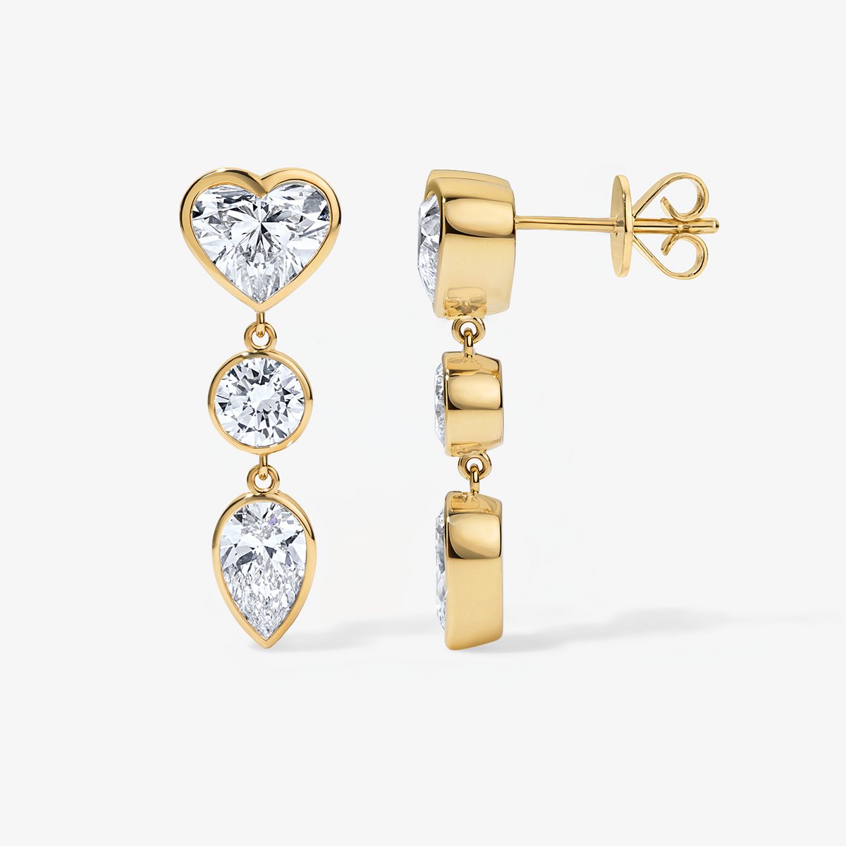 Coco Lab Diamond Mixed Shape Dangle Earrings