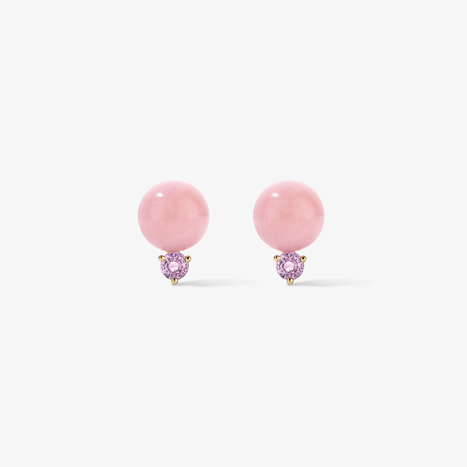 Grace Pink Opal and Sapphire Studs