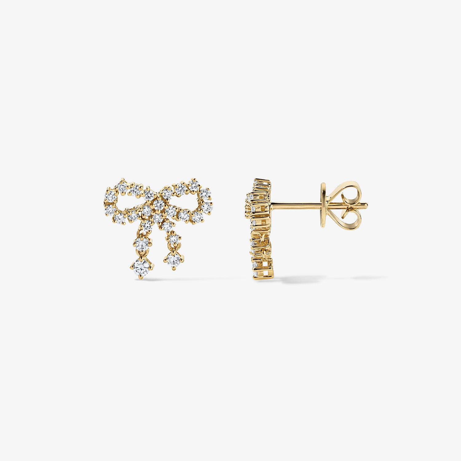 Grace Petite Diamond Bow Earrings