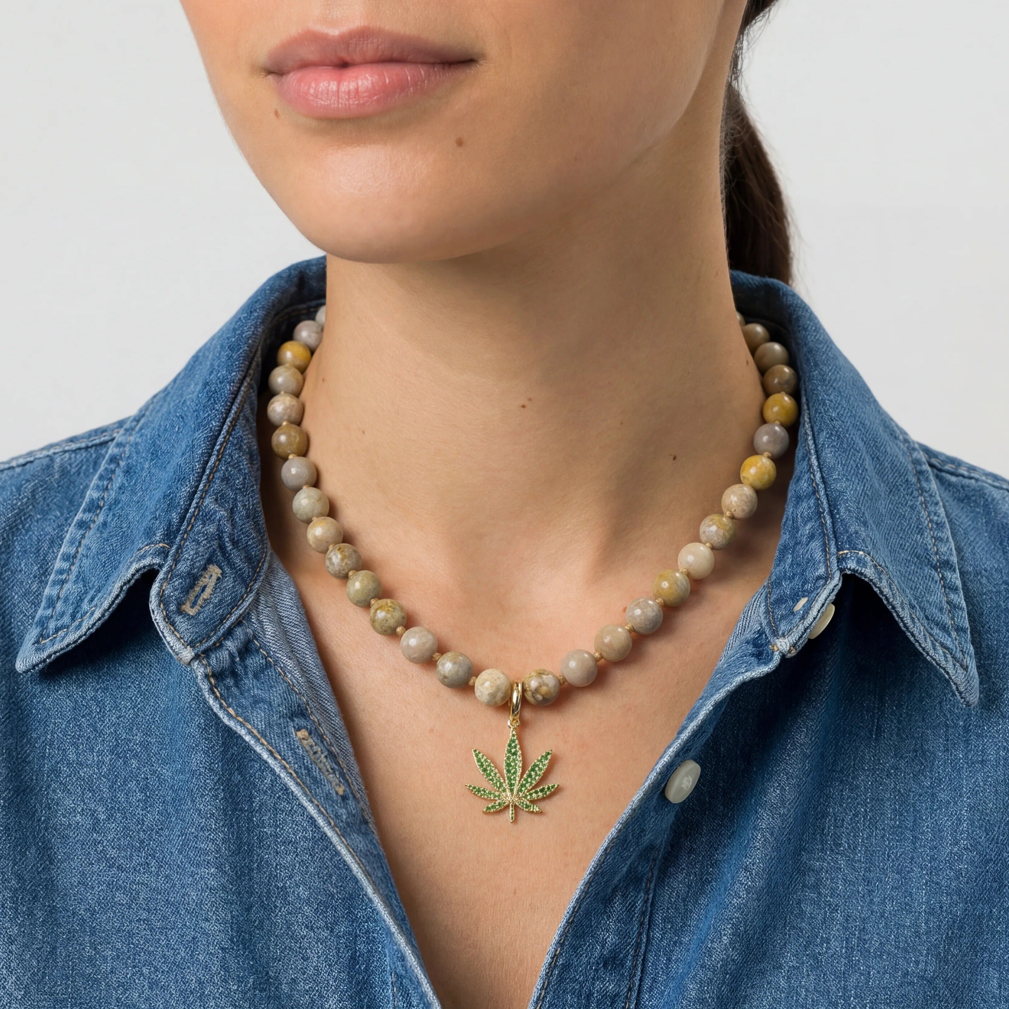 Large Token Marijuana Charm