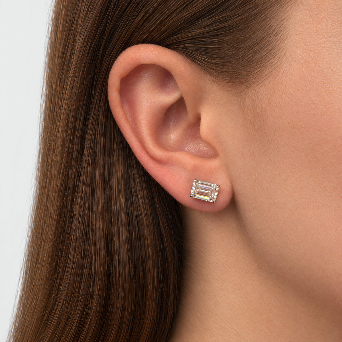 Lab Grown Diamond Emerald Studs