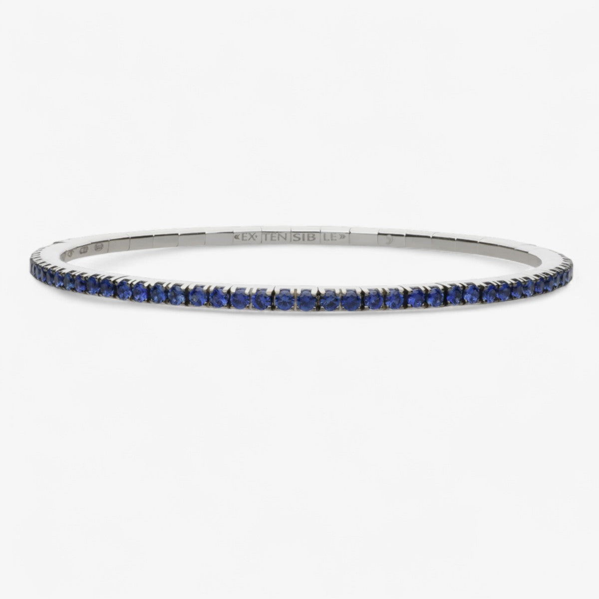 Extensible Blue Sapphire Tennis Bracelet