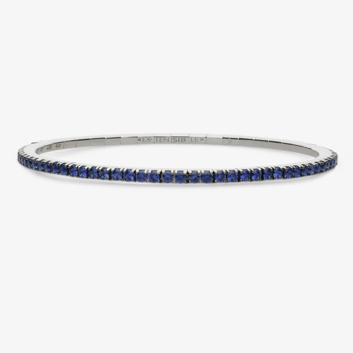 Extensible Blue Sapphire Tennis Bracelet