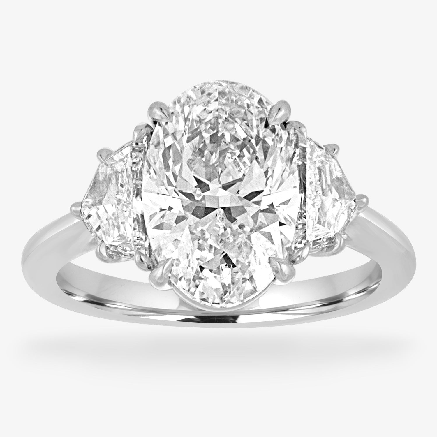 Engagement Ring Setting with Epaulette Side Stones
