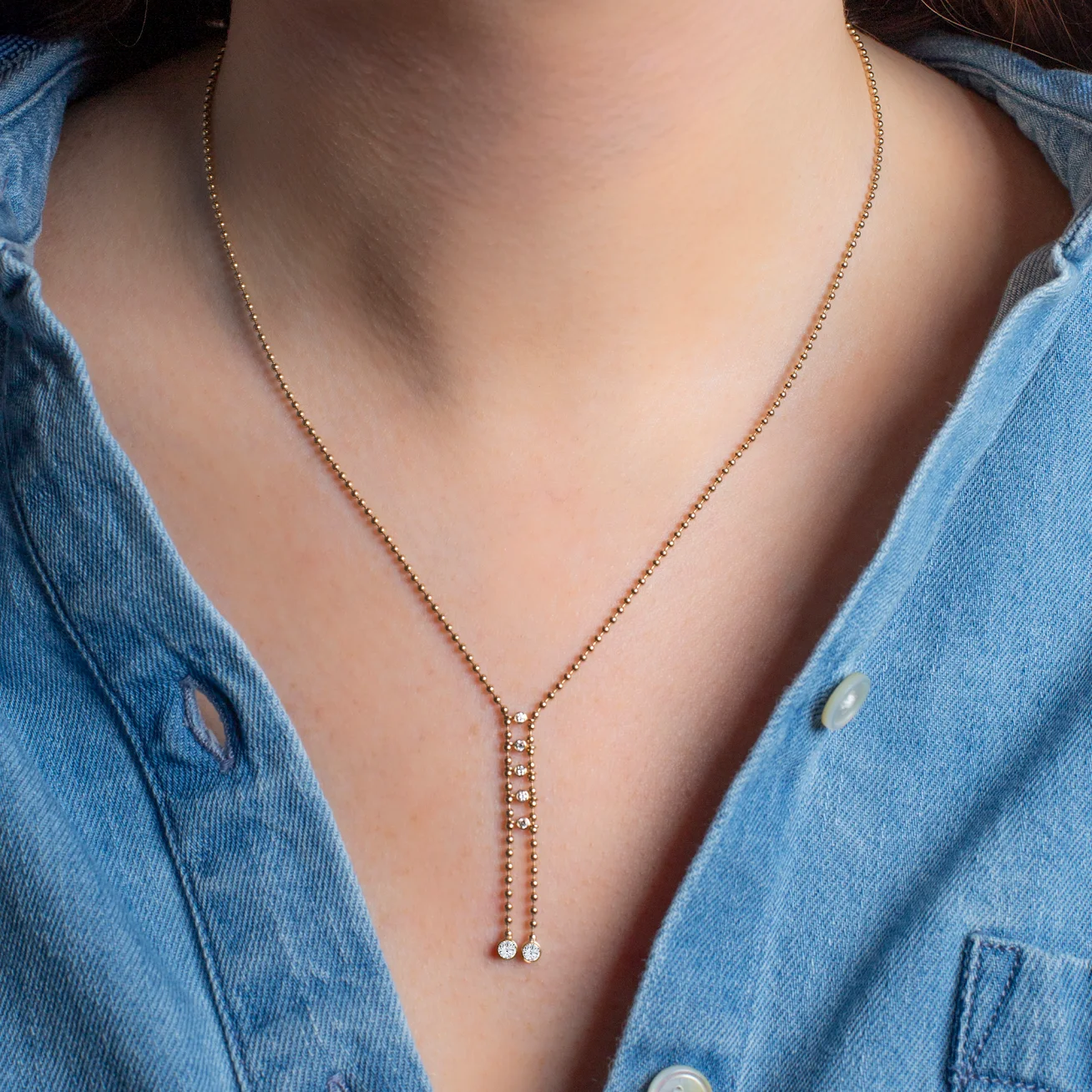 Dakota Diamond Lariat Necklace