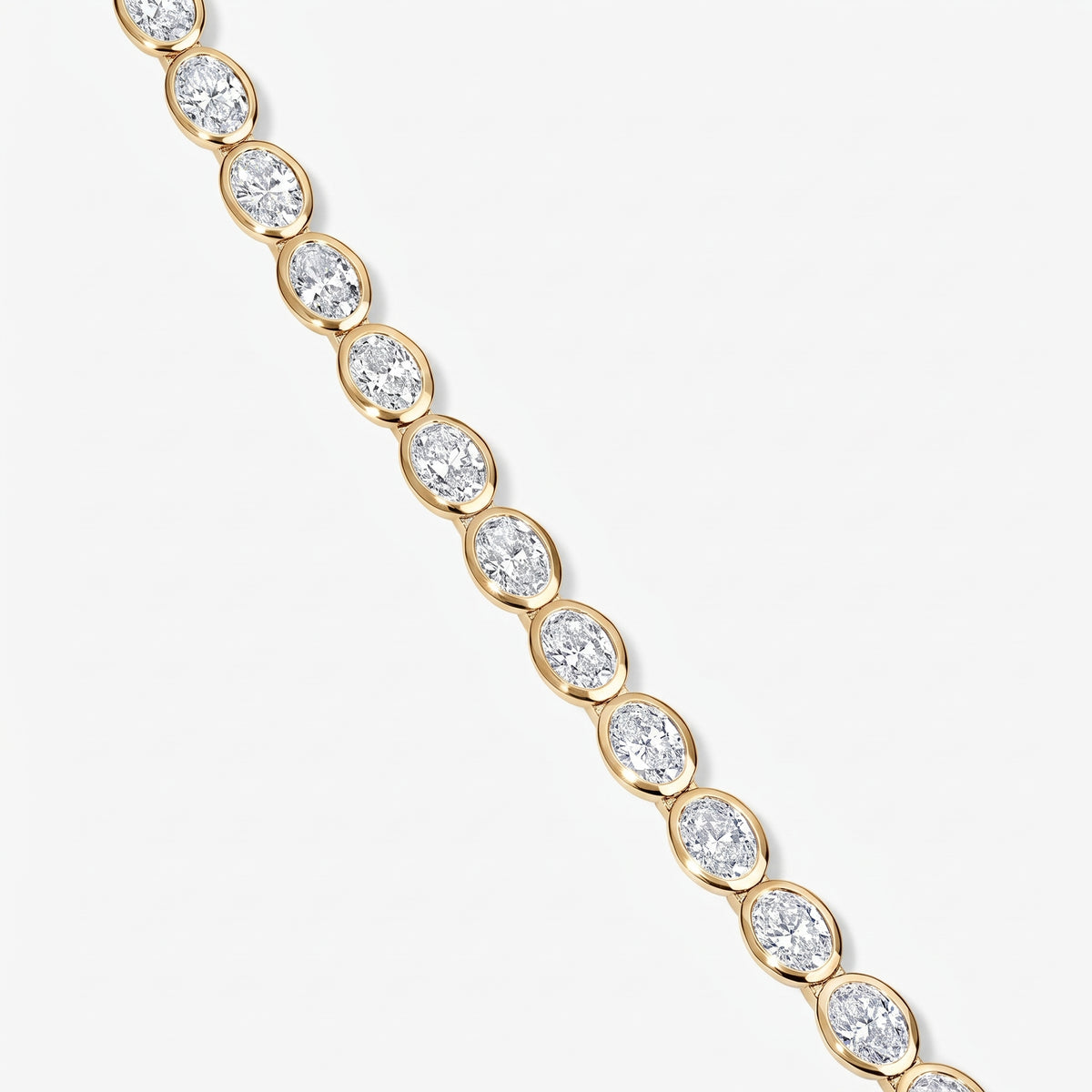 Lab Grown Diamond Oval Bezel Tennis Bracelet