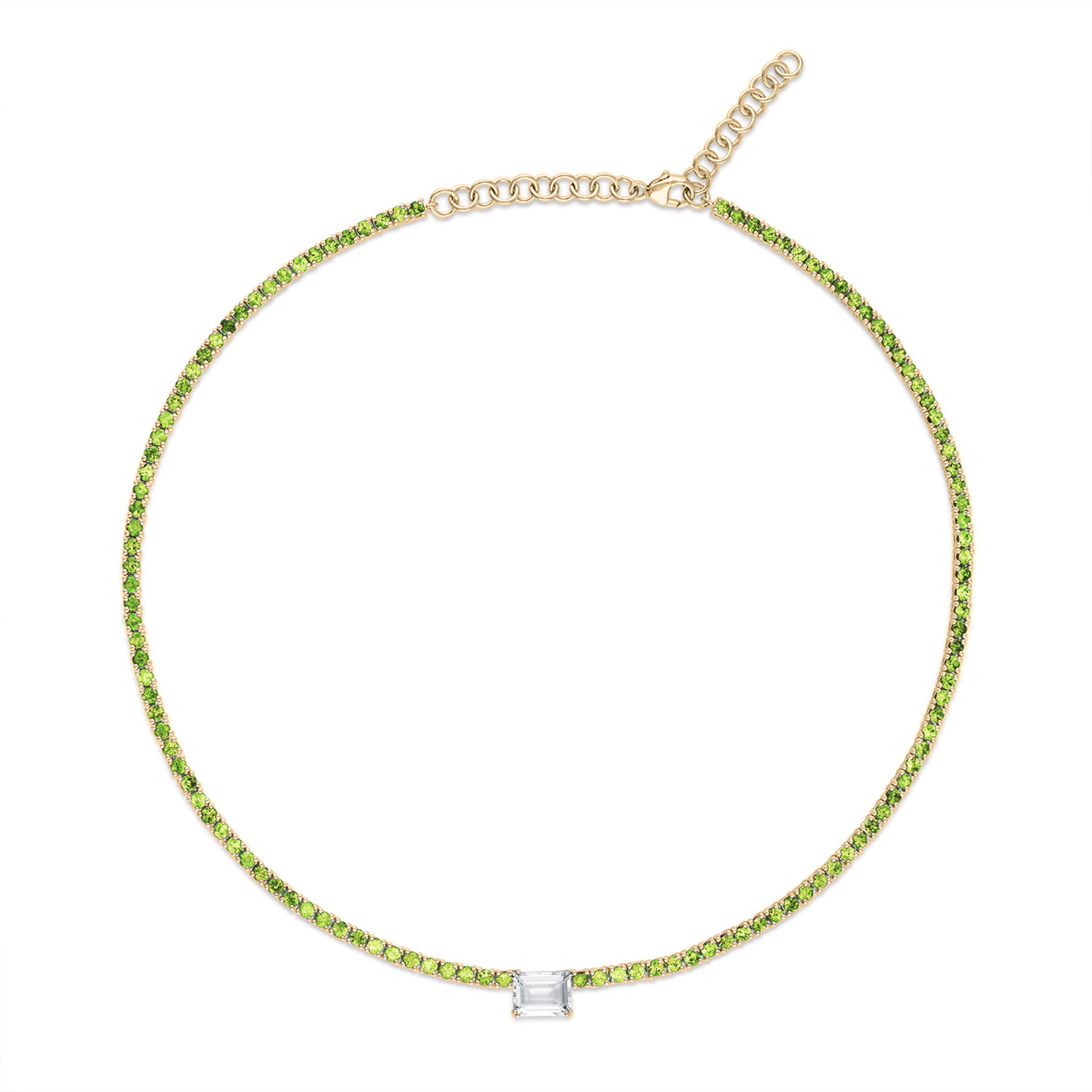 Green Tsavorite Emerson Tennis Choker