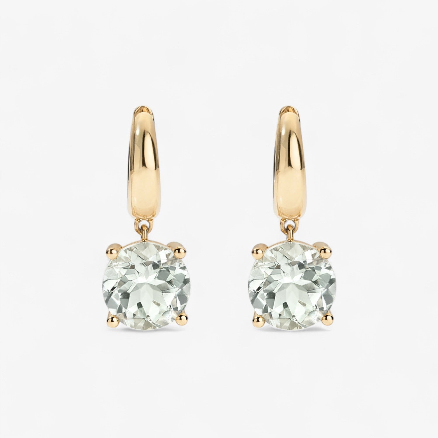 Madison Green Amethyst Drop Huggies