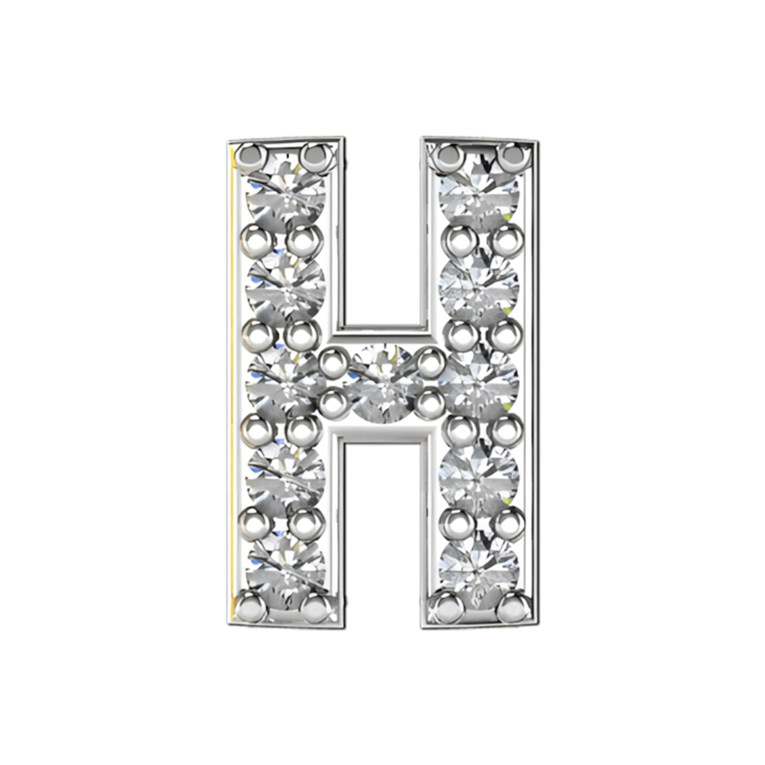 Slider Pave Letter H Charm