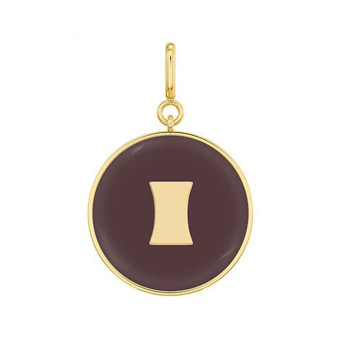 The Chocolate Enamel Letter Disc Charms