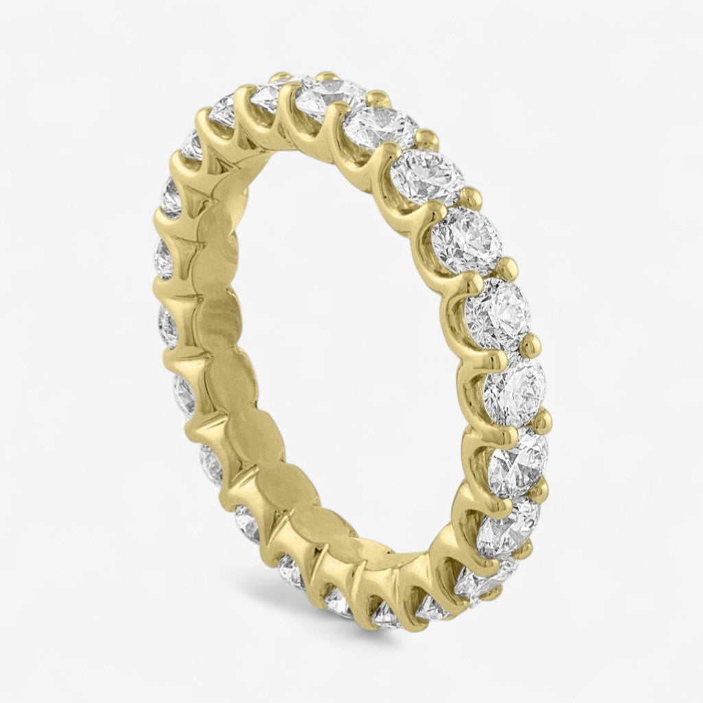Round Diamond Scalloped Eternity Band