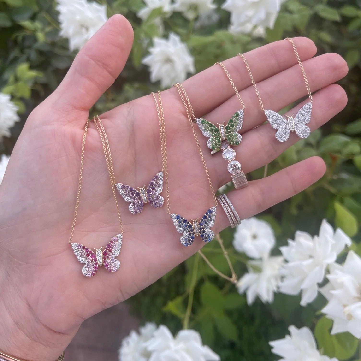 Ombre Butterfly Necklace