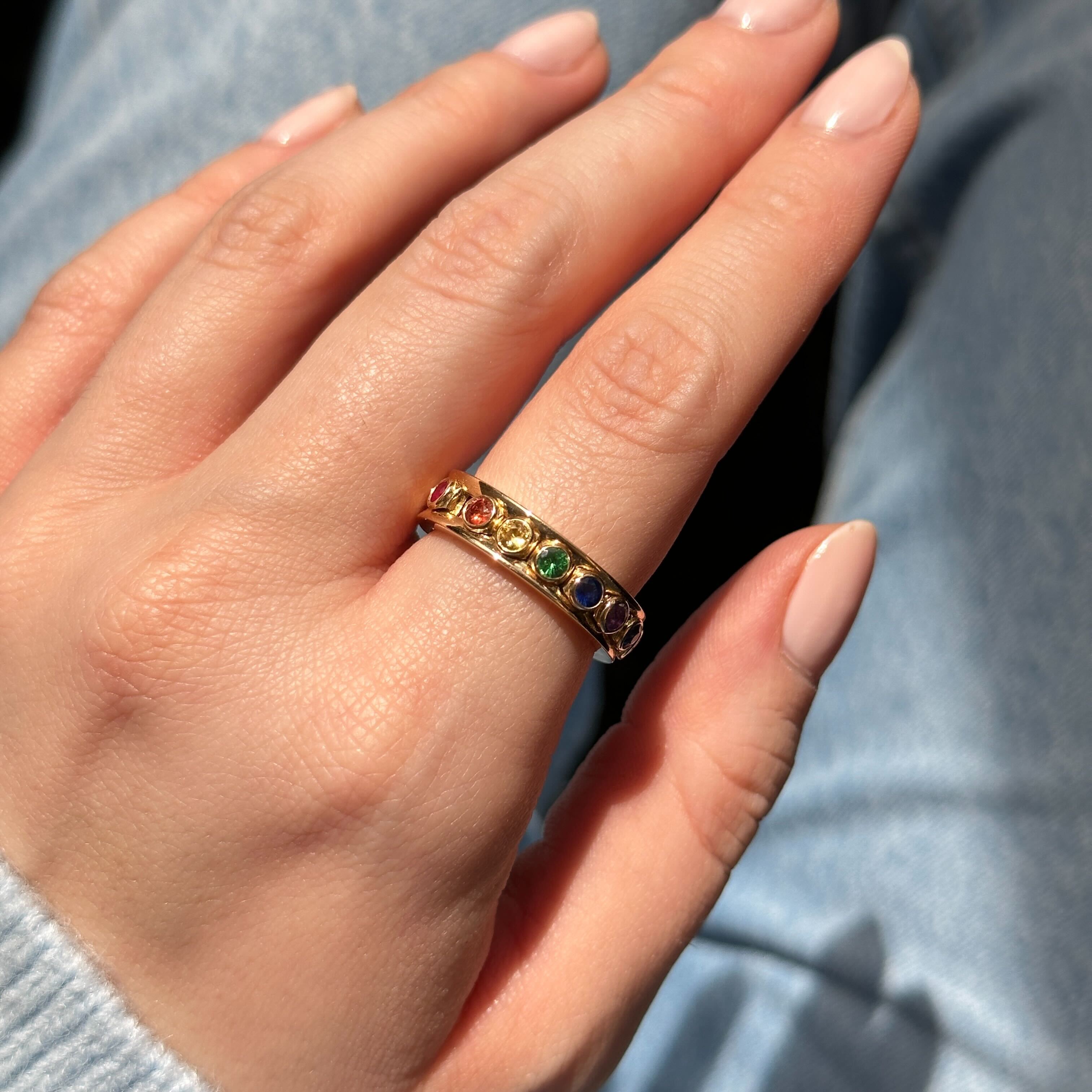 Rainbow Fancy Slider Ring™ Size 8