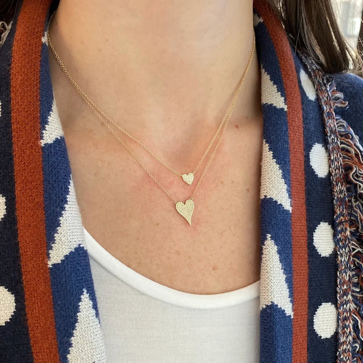 Mini Pave Heart Necklace