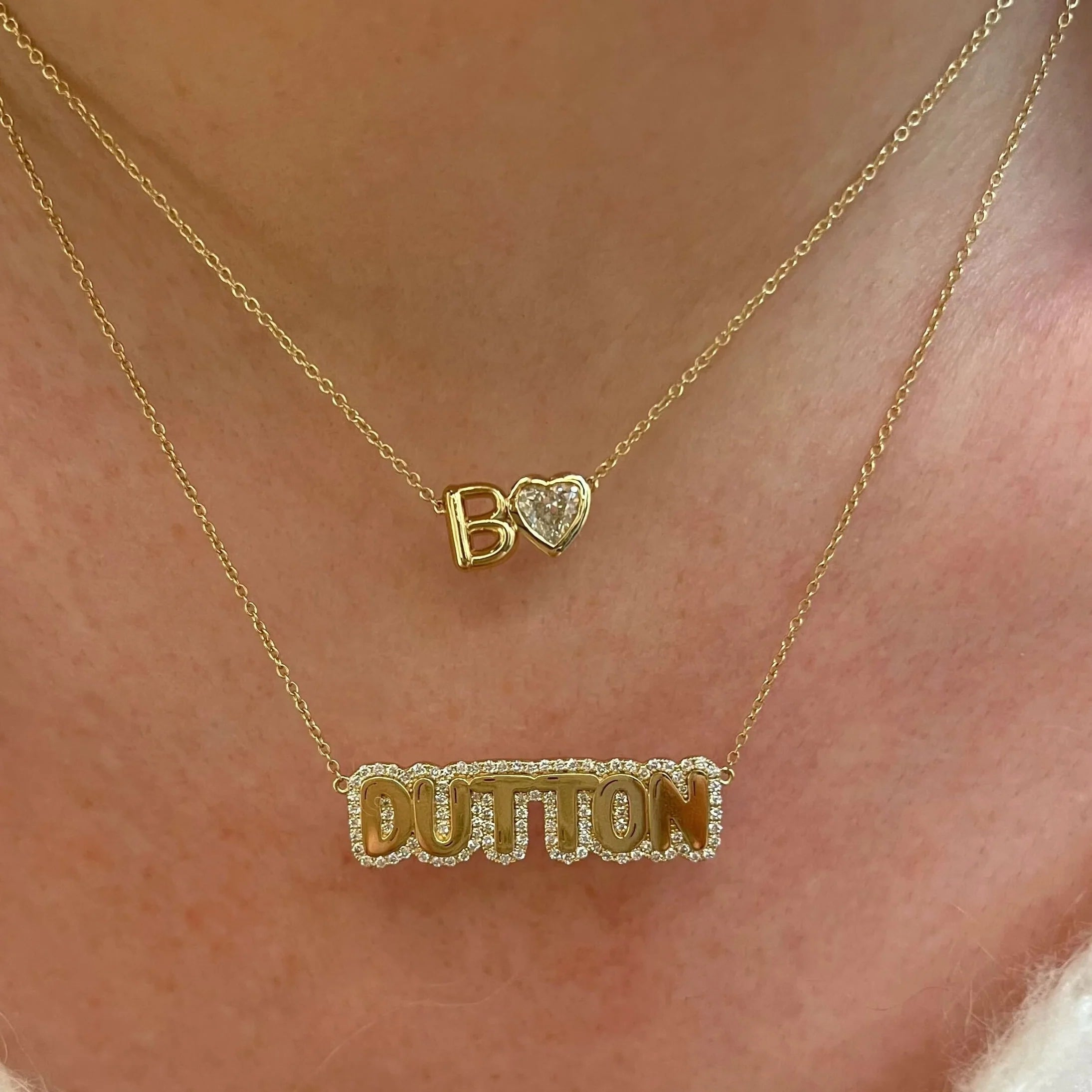 Diamond bubble letter chain online