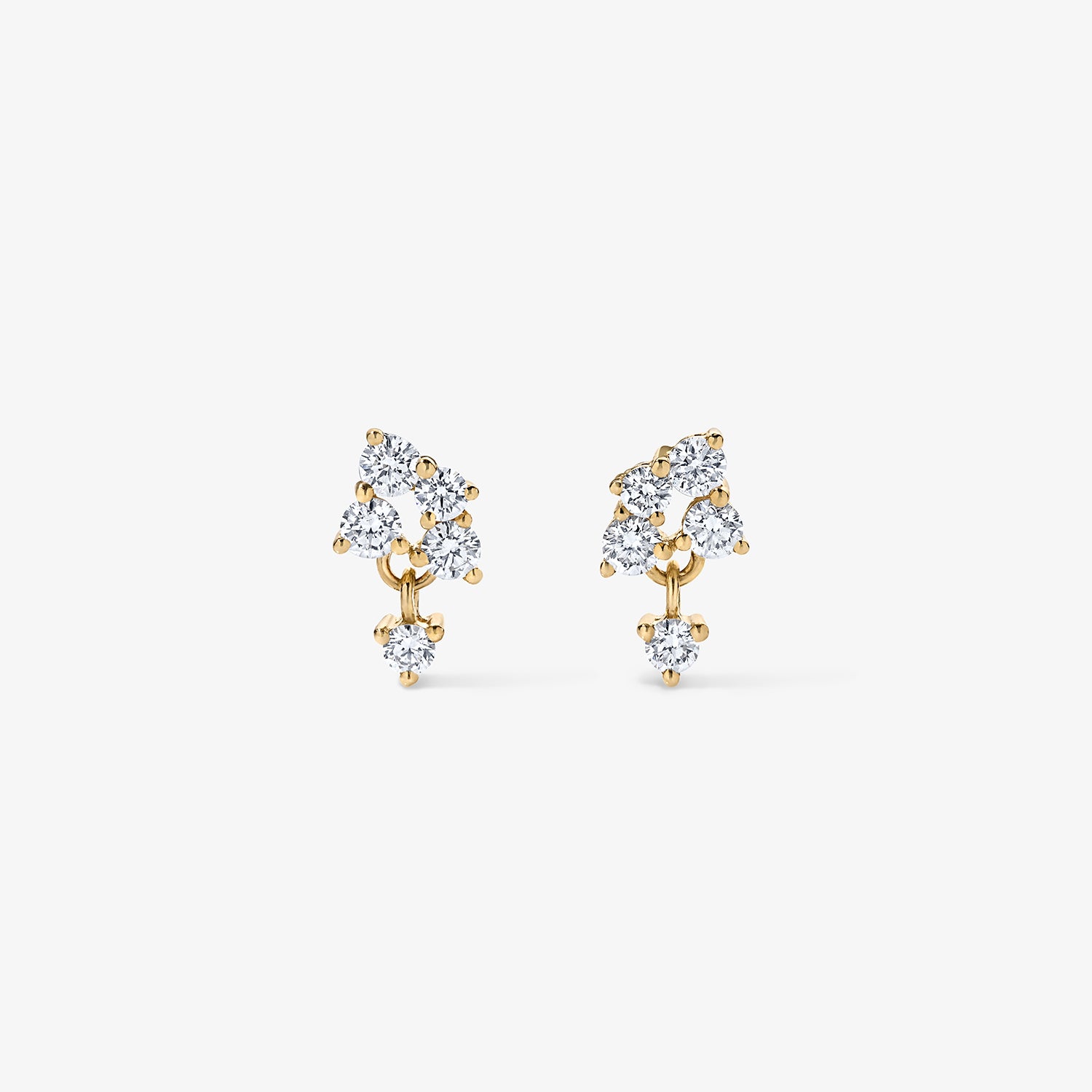 Celeste Mini Cluster Studs 14K Yellow Gold