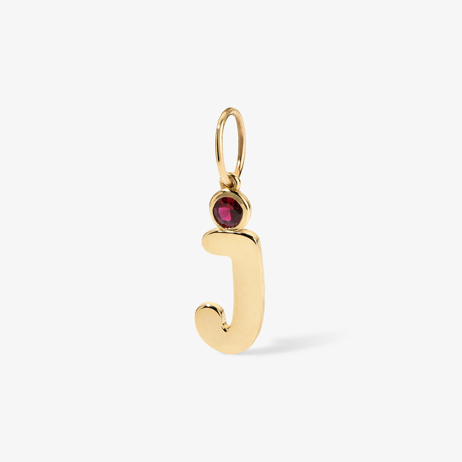 Bubble Initial Birthstone Charm