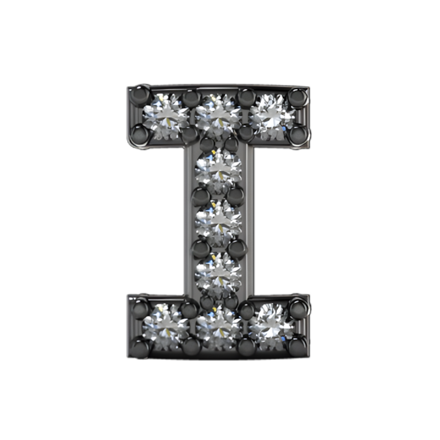 Slider Pave Letter I Charm