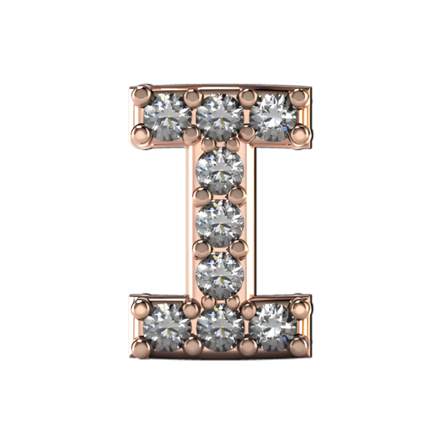 Slider Pave Letter I Charm