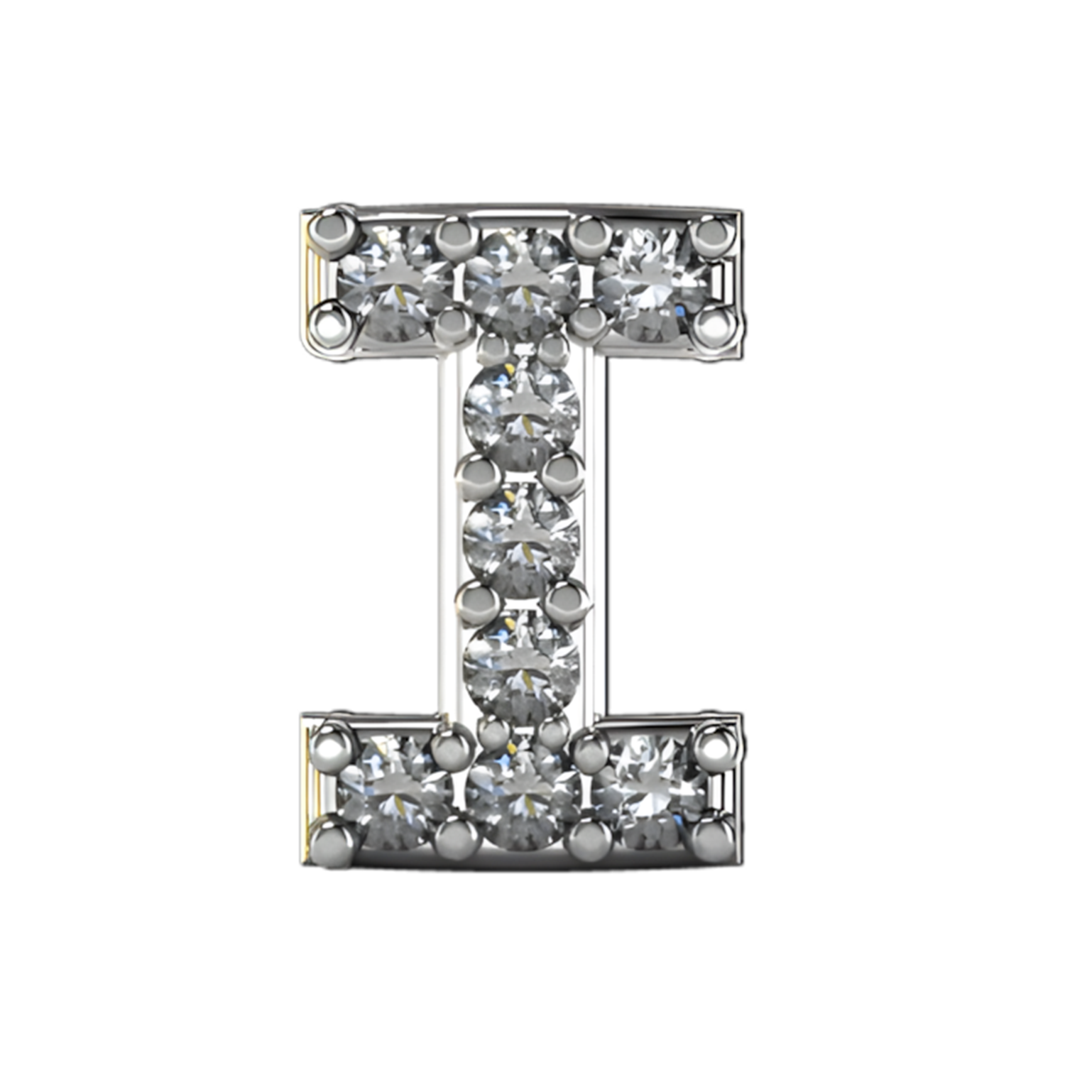 Slider Pave Letter I Charm