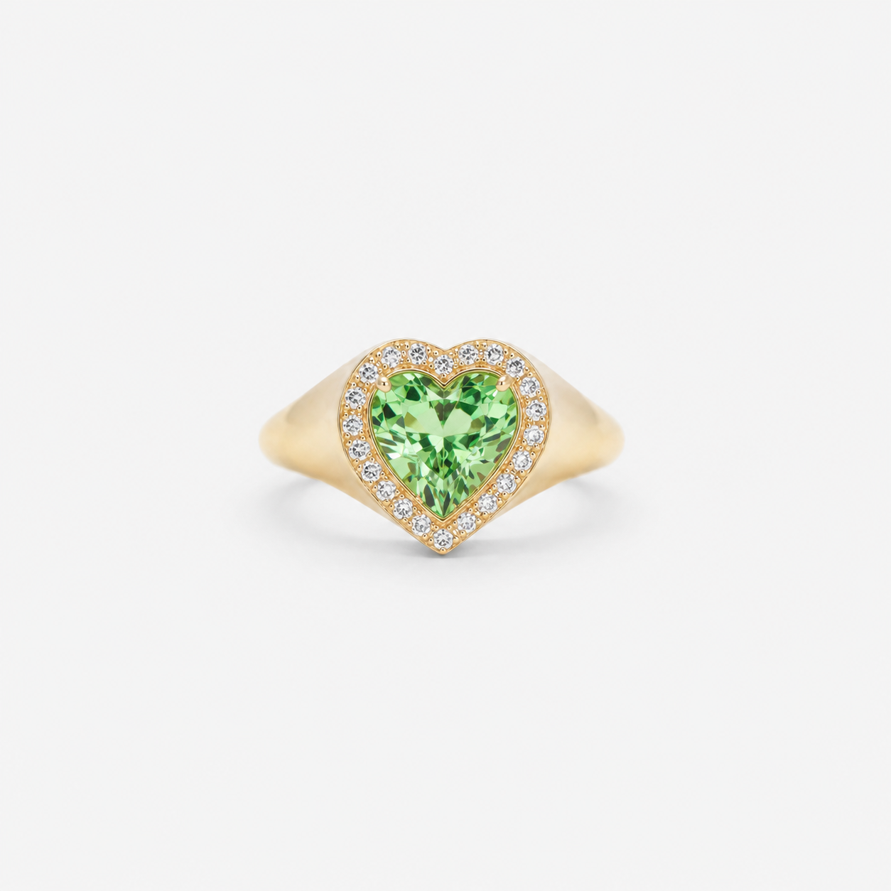 Vault Sale: Tsavorite Candy Button Pinky Ring size 4